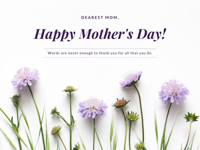 Virtual Mother's Day Appreciation Example